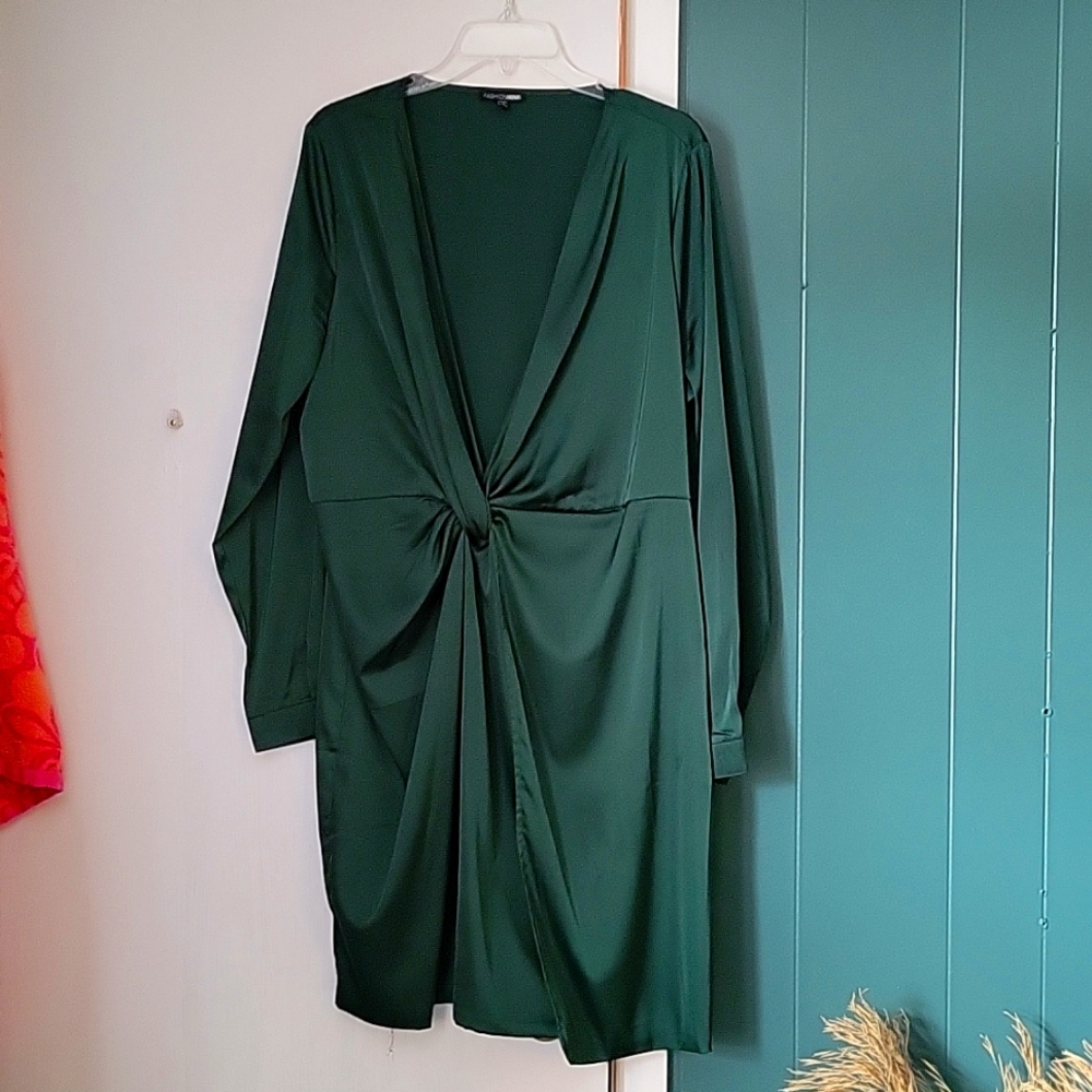 Sugar Free Green Mini dress with split